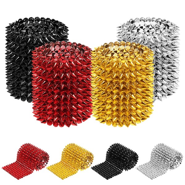 Glarks 2 Yards Sew Stitch on Spike Stud Bullet Cone