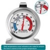 Termómetro de Refrigerador, Termómetro de Temperatura de Acero Inoxidable para
