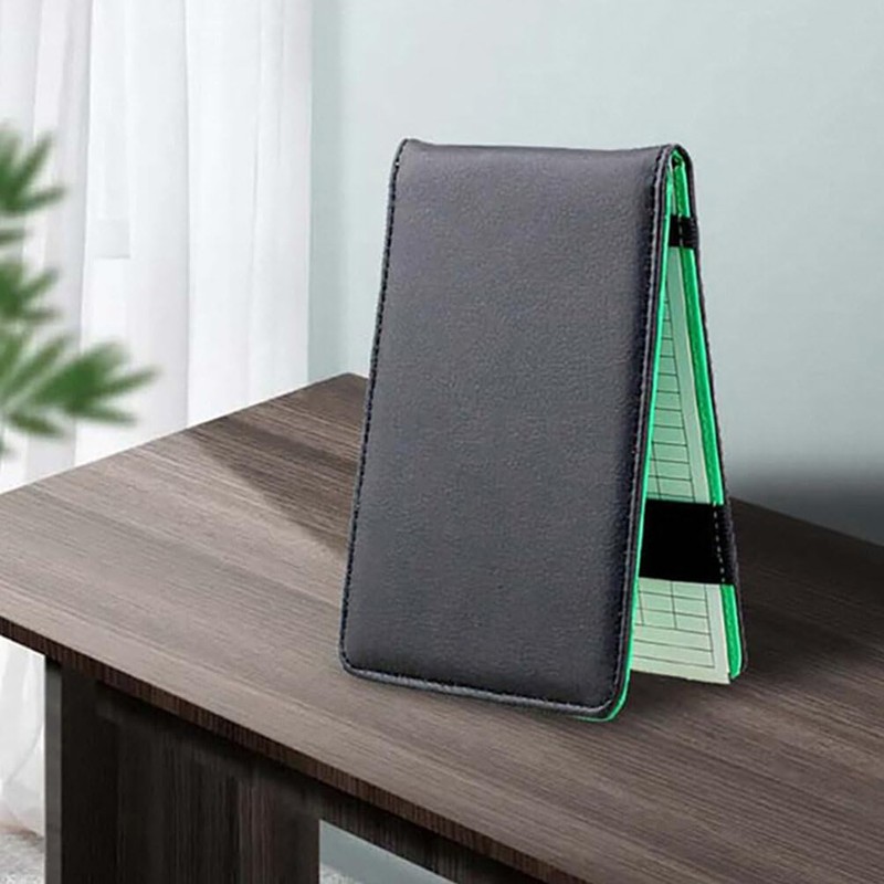 Baluue 1set Golf Scorecards Holder Pu Leather Golf Scoring Book