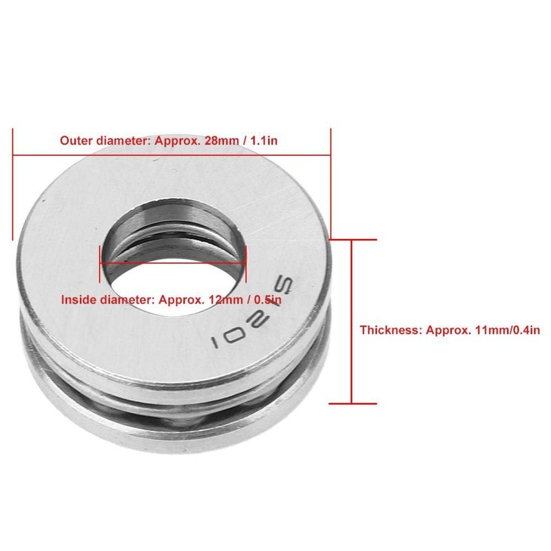 5pcs 51201 Thrust Ball Bearings, High Precision Bearing Steel Low