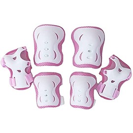 FakeFace Kids 6PCS Safety Protective Gear Knee Elbow Wrist Pads Set Adjustable Wrist Guards Skate Roller Cycling Riding Knee Braces Elbow Guards Wrist Support Protector Kneepad for Outdoor Sports