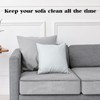 4 Pcs Plastic Sofa Seat Cushion Covers Clear PVC Waterproof