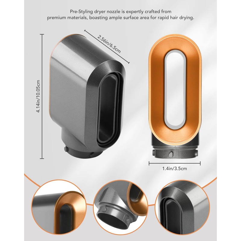 Pre-Styling Dryer Nozzle for Dyson Airwrap HS01/HS05 – Fast Drying