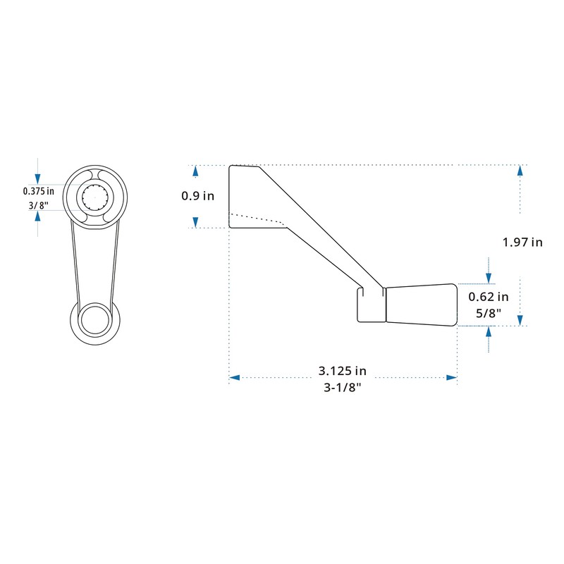 Pack of 2.Window Crank Handle Replacement,(Stone Color) Fit to [3/8