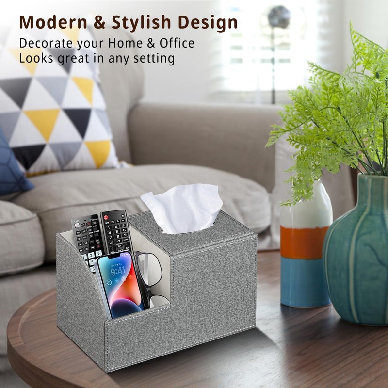 BLIENCE Tissue Cube Box Holder- Multi-Functional Tissue Box Cover Square