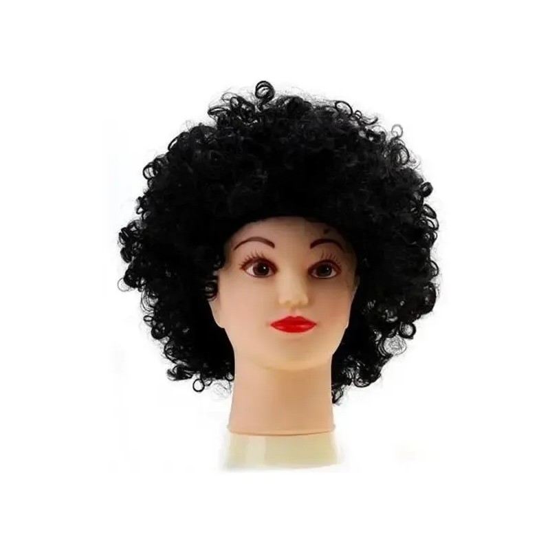 Peluca Afro Negra Fiesta Retro Batucada Chinos 70s 80s Color