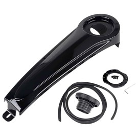 Cyreedom Gloss Black Motorcycle Gas Tank Dash Console with Gas Cap for Harley Touring Bagggers Electra Glide Ultra Glide Street Glide Road Glide 1986-2007 (Black Cap)