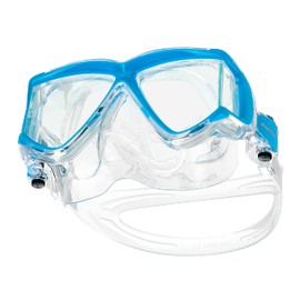 Italian Design Panto-180 Scuba Snorkeling Mask - Anti-Fog Tempered Glass 4 Window Snorkel Mask - Superior Comfortable Silicone for Great Fit and Seal (Blue, Adult. Unisex)