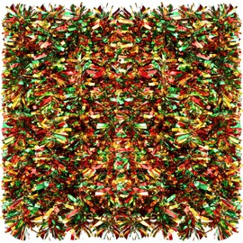 26.2 Feet Christmas Tinsel Garland Metallic Christmas Tree Garland Shiny Party Tinsel Garland Hanging Decorations for Christmas Tree Decorations Wedding Birthday Party Supplies (Gold, Red and Green)