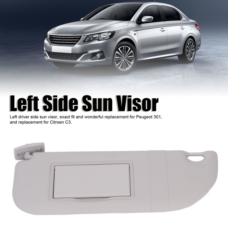 Car Inner Left Driver Sun Visor Anti-Glare Sun Protection Grey