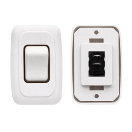 Single SPST On-Off Switch with Bezel, Technology Components 12V Light Switch for RV, Camper, Trailer