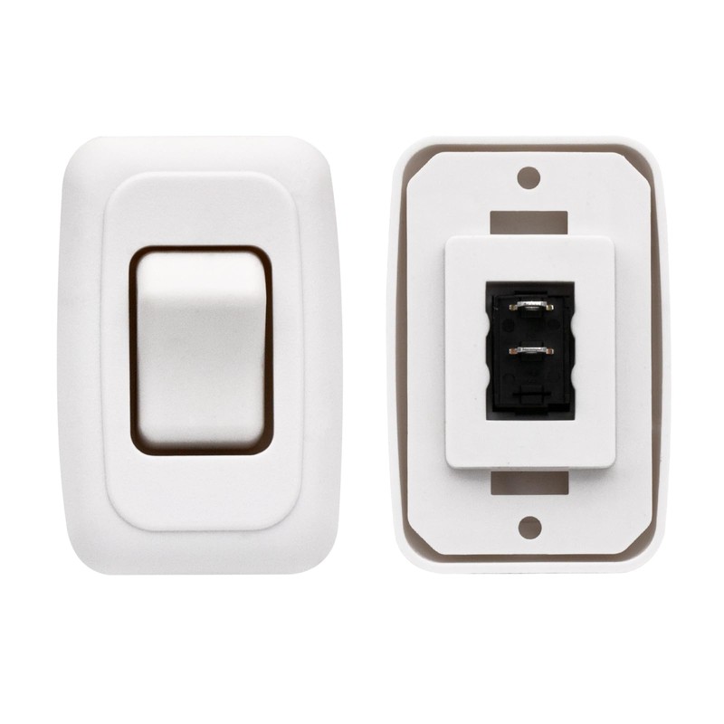 Single SPST On-Off Switch with Bezel, Technology Components 12V Light