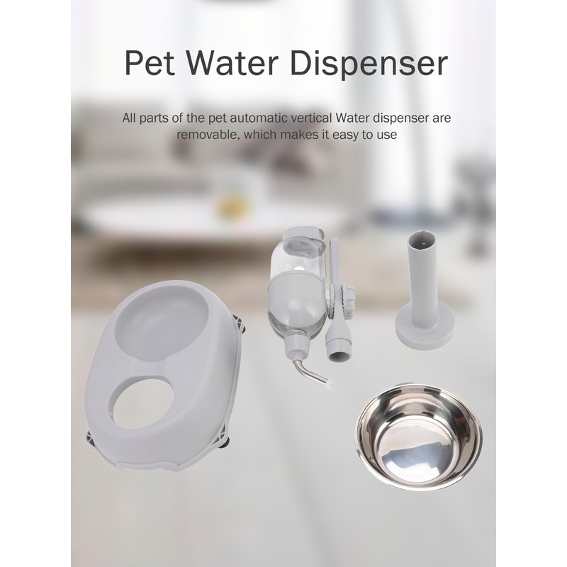 Chazcool Pet Water Dispenser, Pet Standing Water Dispenser Bowl, 2
