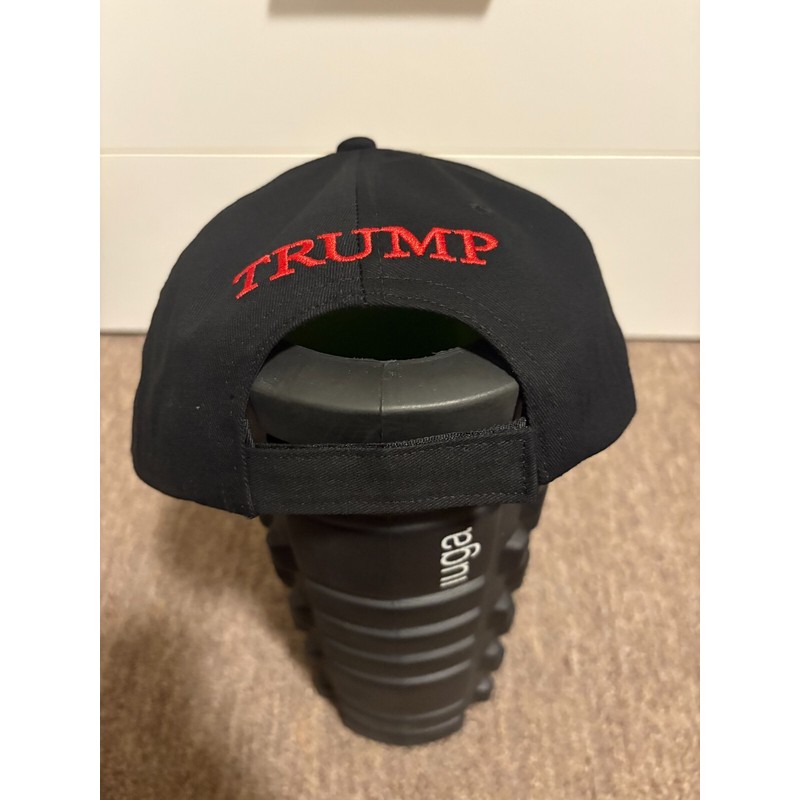 Black Trump MAGA Hat Red Embroidered Never Surrender Cap Political