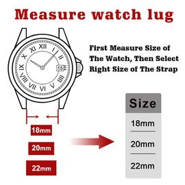 Ritche Christmas Gift 18mm Alligator Grain Watch Band Alligator Leather Watch Strap Quick Release Watch Bands for Men Women, White Elephant Gifts, Stocking Stuffers for Men