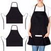 Jubatus 2 Pack 3 Pockets Adjustable Bib Apron Chef Kitchen
