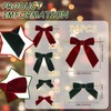 36 Pcs Burgundy Velvet Bows Red and Green Velvet Bows