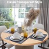 Transparent Round Tablecloth Weatherproof Garden Tablecloth Round with Elastic Band,