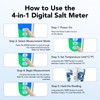 dzdarren 4-in-1 Digital Pool Salt Meter – TDS, EC, Salinity,