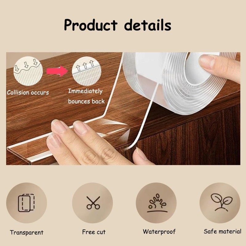 Transparent Edge Protector Strip,Clear Soft Corner Protectors, Safety Corner Guards