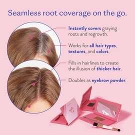 eSalon Conceal & Cover Root Powder 5.2 g - Strawberry - Root Powder - Roots Conceal Powder - Reliably Covers Grey Hair (Strawberry)