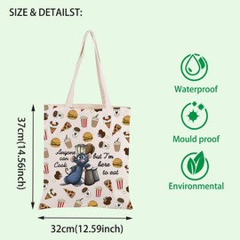 Remy Quote Gift Anyone Can Cook Quote Makeup Bag Pixar Ratatouille Gift Remy Inspired Zipper Pouch Mouse Chef Cosmetic Bag akeup Bag (Anyone Tote)