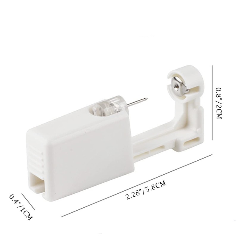 LeFeirr Ear Piercing Kit Disposable Ear Piercing Earrings Gun Silver