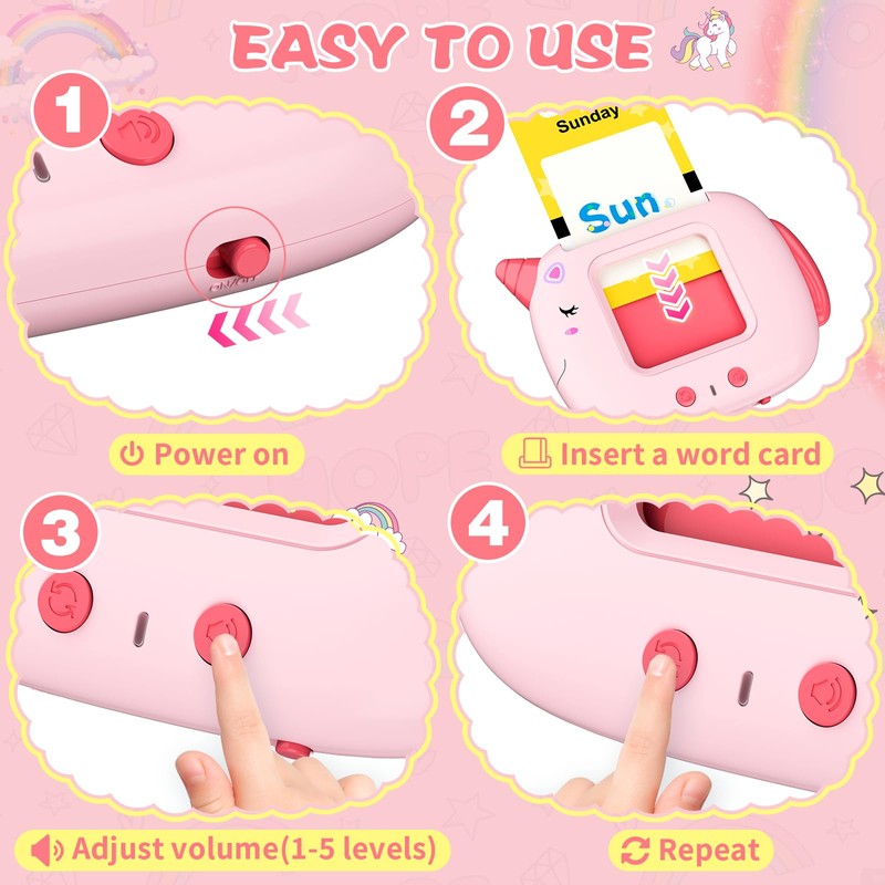 FABETO - Tarjetas flash para hablar para niñas pequeñas, 336