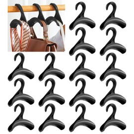 Regerly Handbag Hanger Hook Cupboard 16 Pieces Hooks for Bags Backpacks Bags Hanger Bag Hanger for Hanging Backpacks School Bag Scarf Belt and Tie
