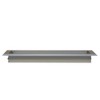 Aluminium ventilation grille with curved slats that are all moved