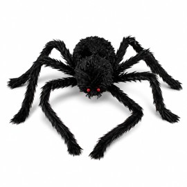 Giant Plush Spider for Halloween Decorating – Bendable Legs & Red Eyes for Porch, Yard, Home & Party Displays