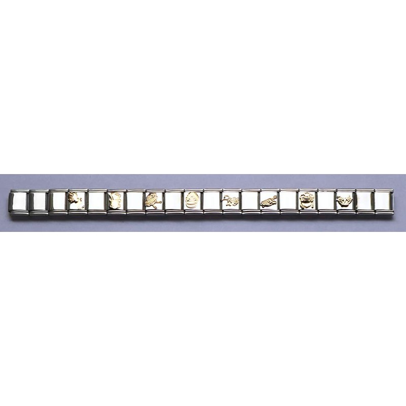 Germanium Bracelet (L) with Japanese Traditional Auspicious "Hachio" Design