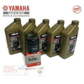 YAMAHA F200-B F200 XB Outboard Full Synthetic Oil Change Filter Kit 5W-30 4M
