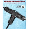 Cexovo Pack of 4 Cable Connectors Waterproof 3-Pin IP68 Underground