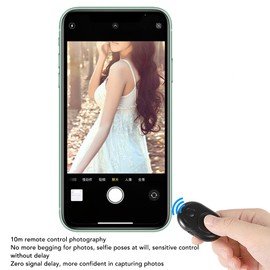 Bluetooth Remote Control Page Turner, für TikTok für Kindle App Kamera Remote Shutter Selfie Button, Fingertip Video Controller für Handy (Schwarz)