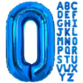 40 Inch Blue Letter O Balloons Alphabet O Letter Balloons Foil Mylar Big Letter Balloons for Birthday Party Anniversary New Year Graduation Wedding Decorations