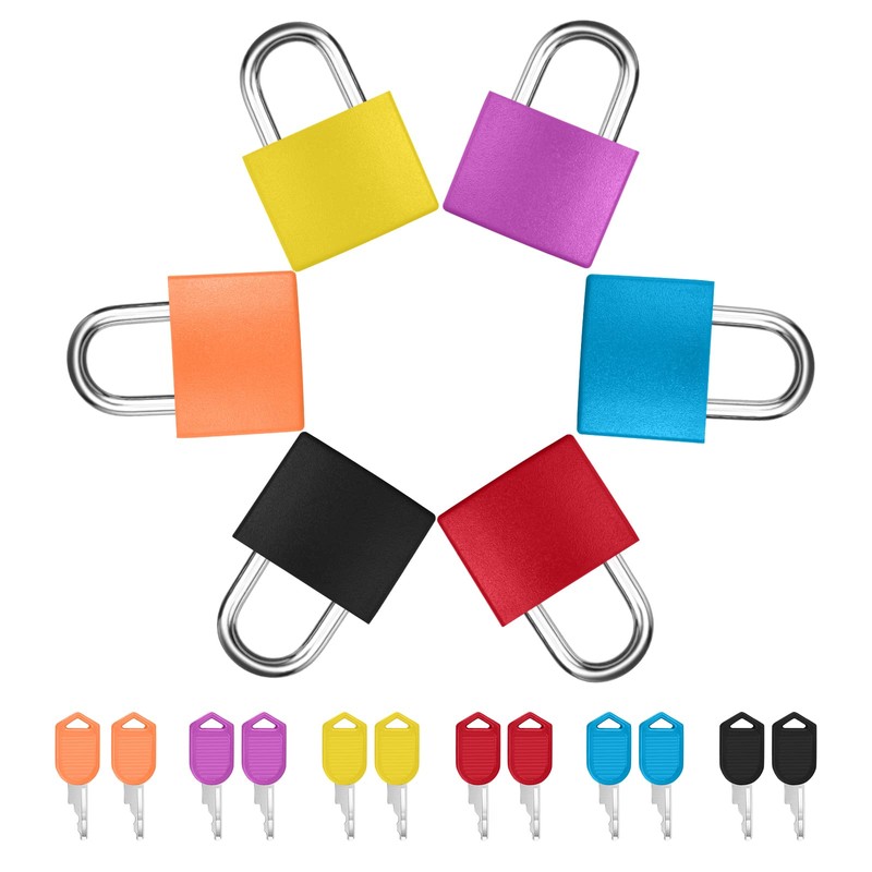 Flintronic 6 Pieces Padlock with Keys, Luggage Locks, Suitcase Lock,