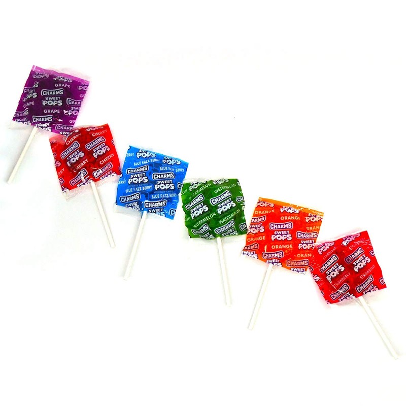 Charms Sweet Pops Lollipops - Individually Wrapped Candy Suckers -
