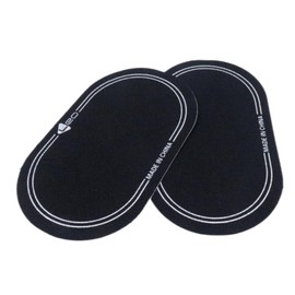 CashBeat 2Pcs High-Strength Fiber Bass Drum Double Pedal Patch, 6.1" x 3.5" Self-Adhesive Drumhead Mute Pad, Durable & Effective Percussion Accessories for Replacement Kick Drum, Black