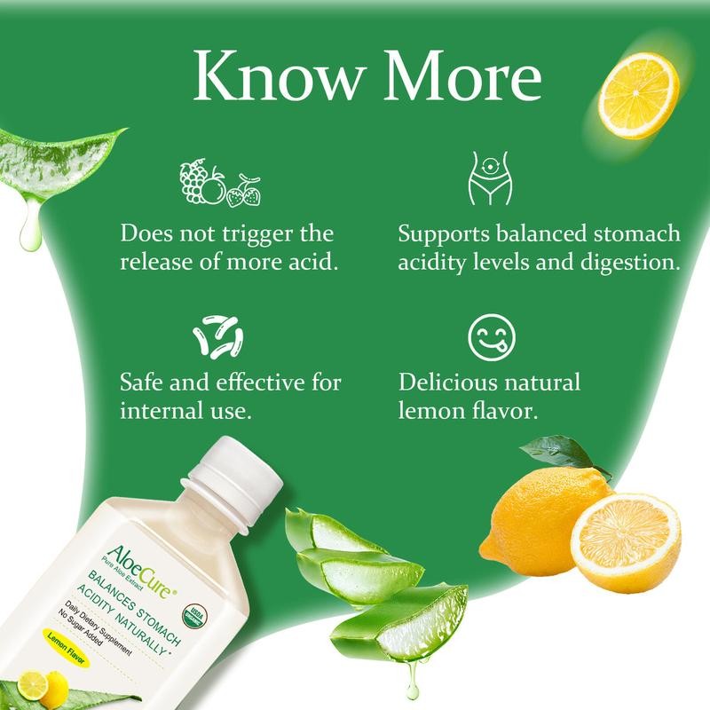 AloeCure Organic Aloe Vera Juice Lemon Flavor – 500ml |