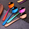 SBOMHS Soup Spoons Set of 8 Round Spoons Bouillon Spoons