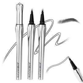 BLUE LOVE 2PCS Two-Prong Eyebrow Pen, Upgrade 2 Tipped Eye Brow Pencils for Women, Waterproof Lasting All-Day Eye Makeup with Microblading Brow Pen with Hair Like Strokes (2PCS Grey)