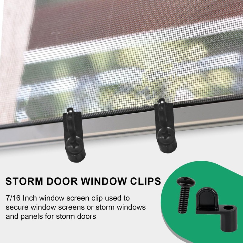 7/16 Inch Screen Door Clips, 12 Pack Window Screen Clip