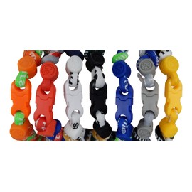 Pick Your Number - Twisted Titanium Sports Tornado Necklace (Orange Black)