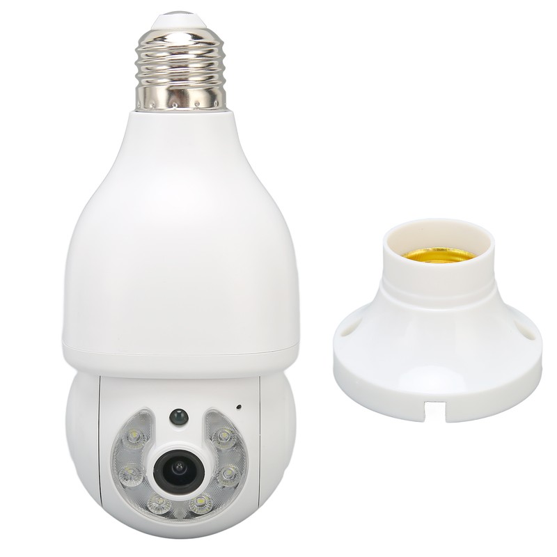 WiFi Security Camera 1080P Night Vision Motion Detection E27 Screw