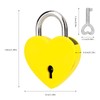 VeYocilk 3 candados pequeños en forma de corazón amarillo con