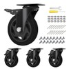 4" Caster Wheels,Caster Set of 4, Jinfutou Heavy Duty Casters