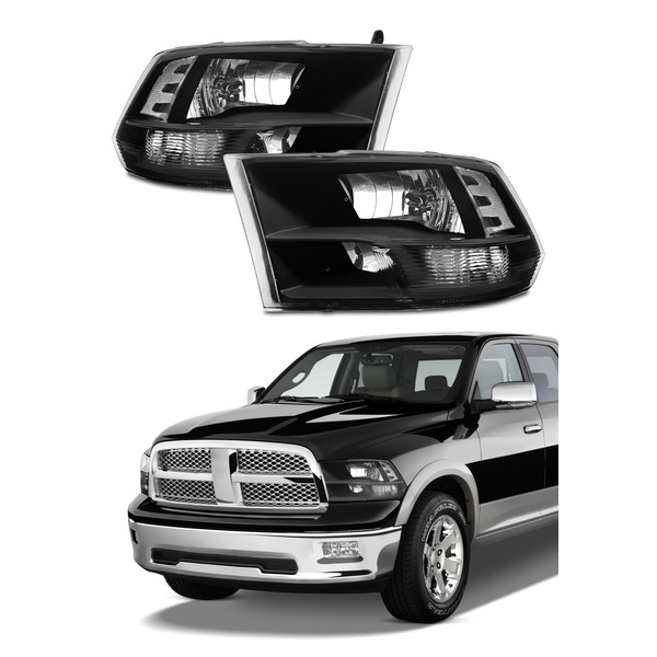 for 2009-2018 Dodge Ram 1500 Headlights Assembly / 10 11