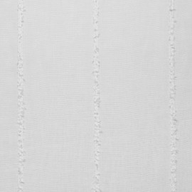 Exclusive Home Curtains Santos Embellished Stripe Sheer Linen Rod Pocket Curtain Panel Pair, 54x84, Winter White, 2 Piece