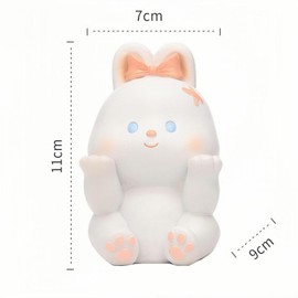 ASJIXJU Cute Animal Eyeglass Holder Stand Rabbit Eyeglasses Holder for Home Office Desk Decoration (B)